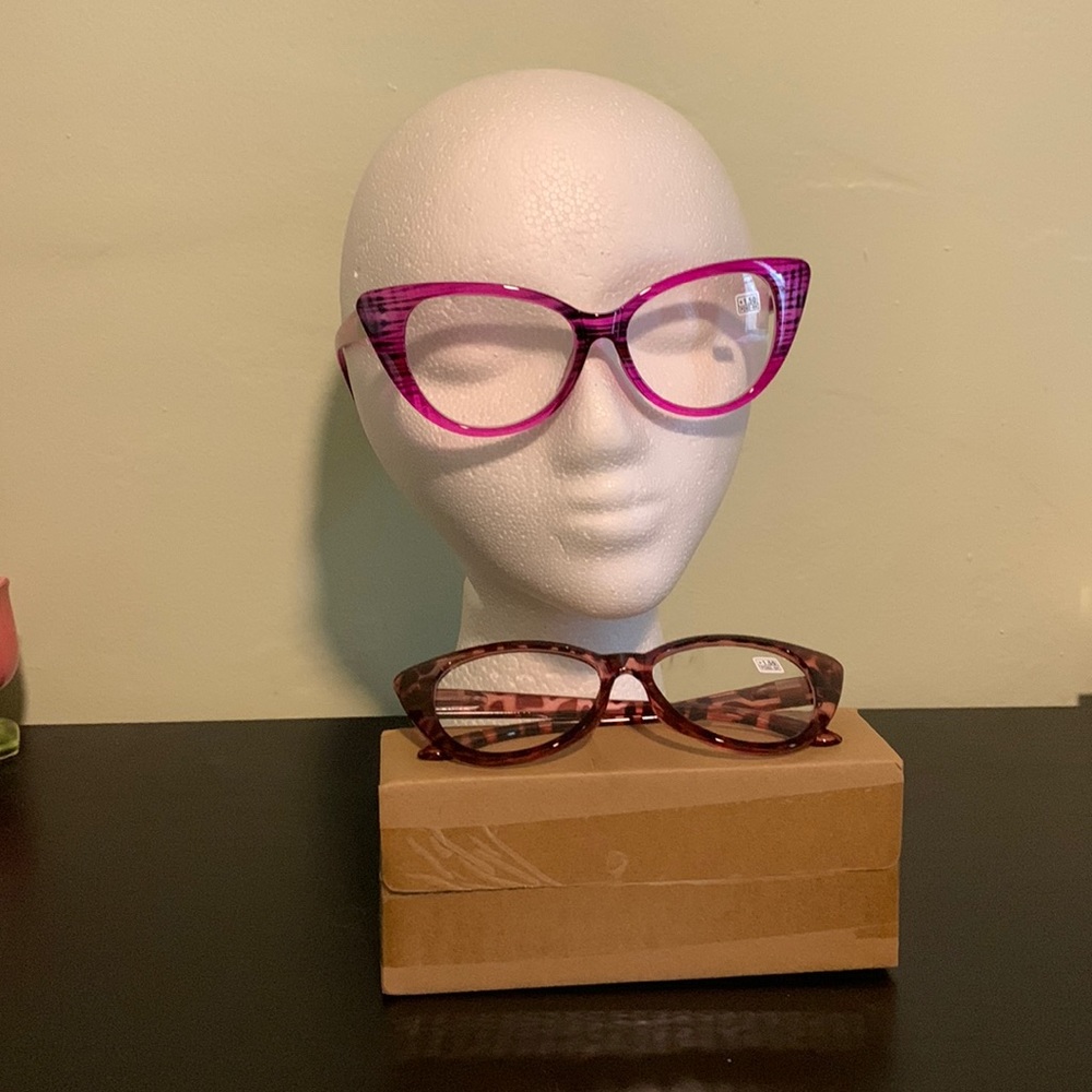 1.50 Two pairs of New Cats Eye readers!
